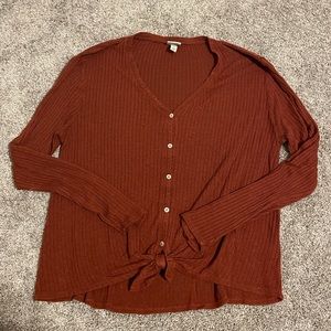 a new day thin sweater // terracotta 🧡